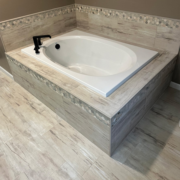Stone bathroom floor