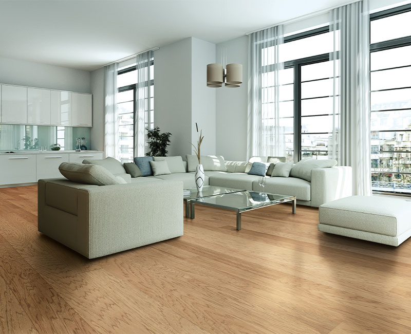 hardwood flooring in living room